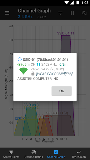WiFi Analyzer (open-source) - Image screenshot of android app
