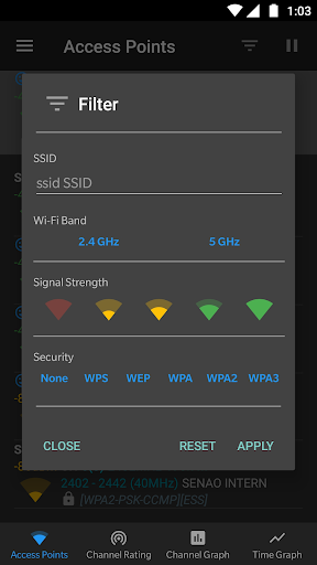 WiFi Analyzer (open-source) - Image screenshot of android app