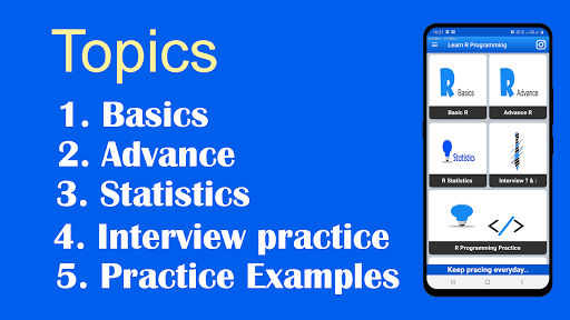 R Programming Tutorial App - عکس برنامه موبایلی اندروید