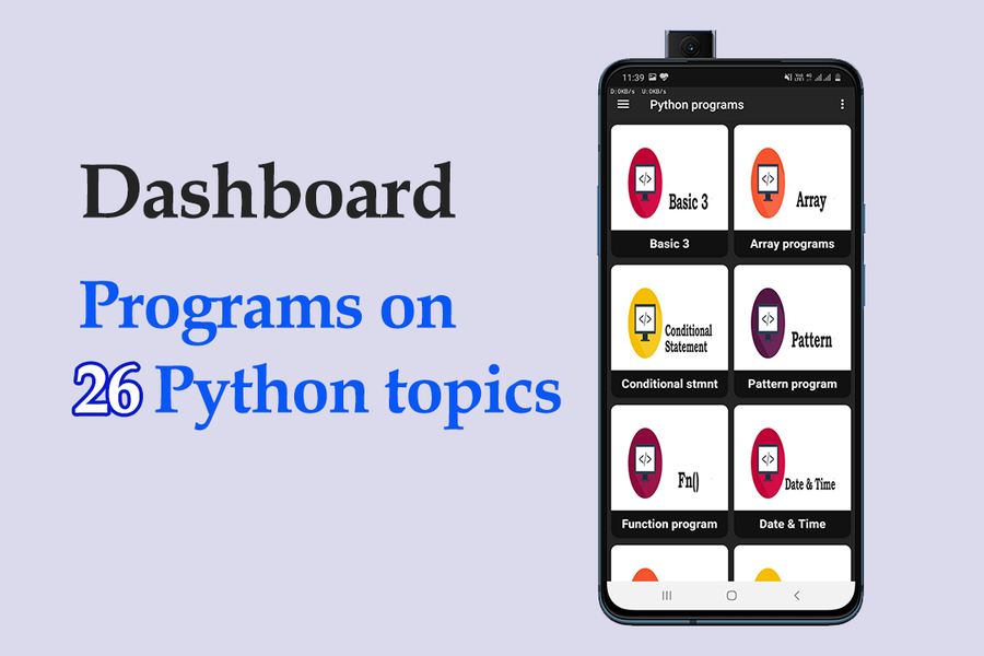 Python Practice Programs - عکس برنامه موبایلی اندروید