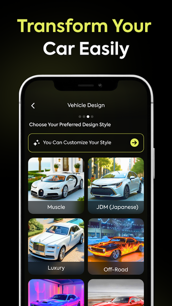 AI Car Designer Modify Style - Image screenshot of android app