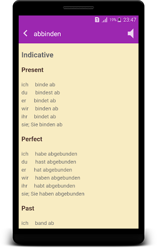 German Verbs - عکس برنامه موبایلی اندروید