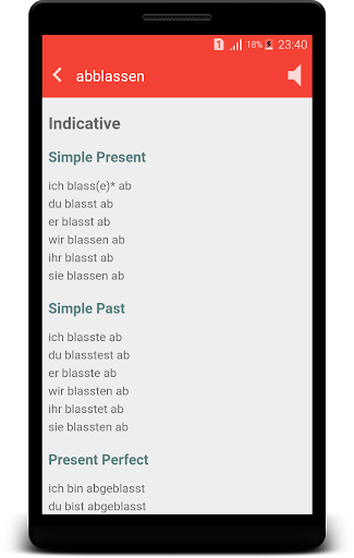 German Verbs - عکس برنامه موبایلی اندروید