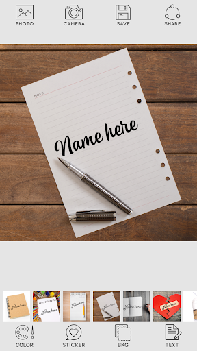 Name on Pics - عکس برنامه موبایلی اندروید