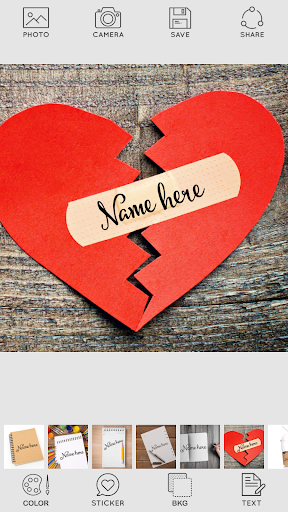 Name on Pics - عکس برنامه موبایلی اندروید