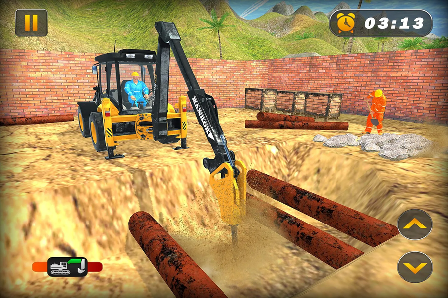 Heavy Excavator Crane Digger - Image screenshot of android app