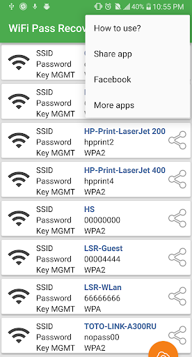 WiFi Password Recovery — Pro - Image screenshot of android app