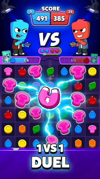 Madness Match: PvP Match 3 - Gameplay image of android game