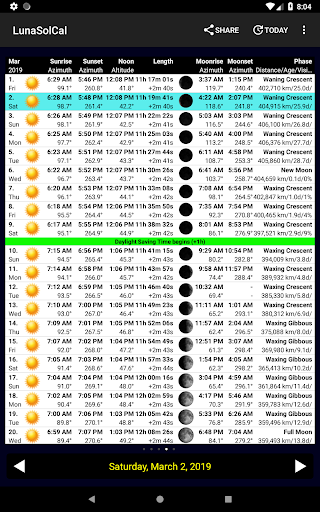 LunaSolCal Mobile - عکس برنامه موبایلی اندروید