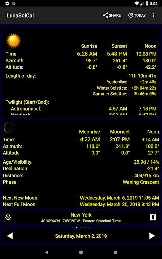 LunaSolCal Mobile - عکس برنامه موبایلی اندروید