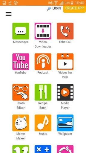 application creator - Image screenshot of android app
