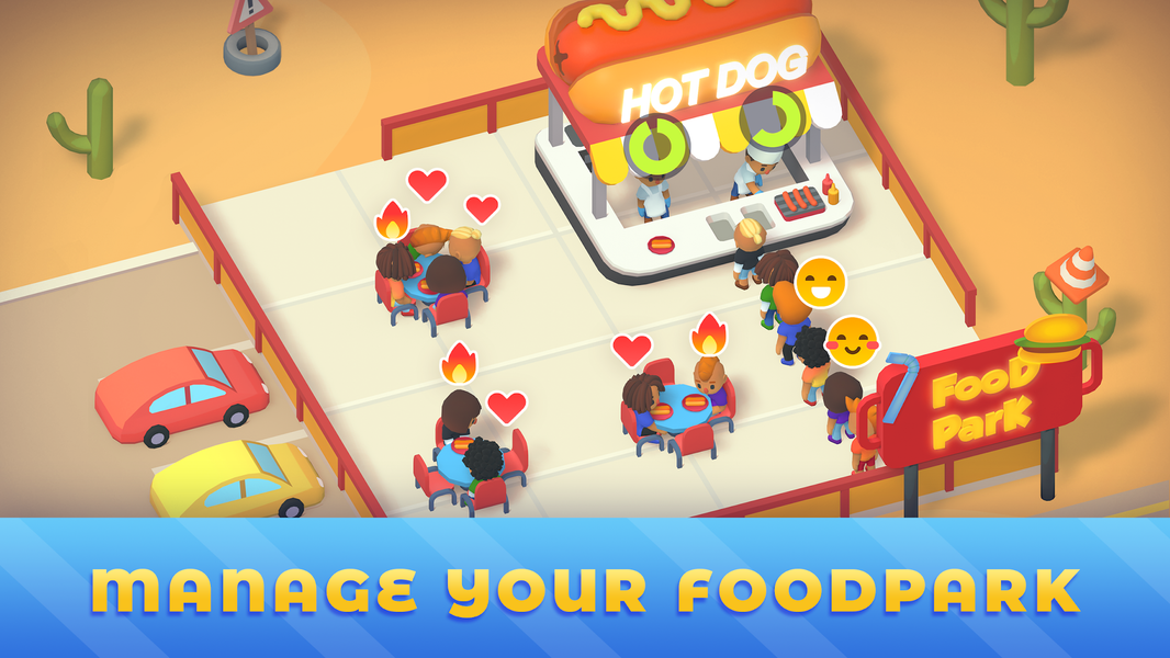 Idle Food Park Tycoon - Gameplay image of android game