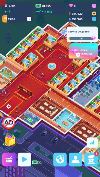 Idle Hotel Tycoon Empire - عکس بازی موبایلی اندروید