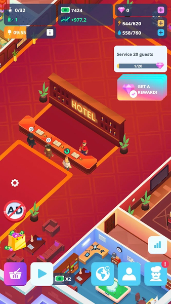 Idle Hotel Tycoon Empire - عکس بازی موبایلی اندروید