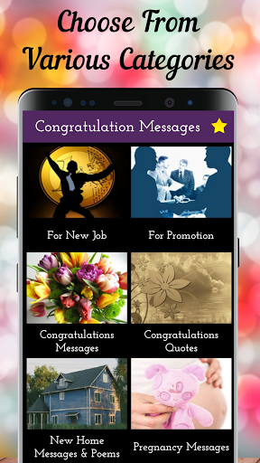 Congratulation Messages Wishes - عکس برنامه موبایلی اندروید