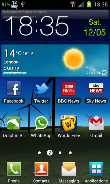 Calendar Status Bar - Image screenshot of android app