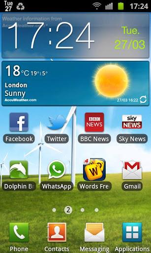 Date in Status Bar - Image screenshot of android app