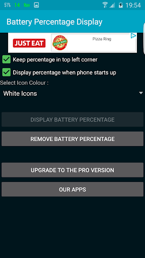 Battery Percentage Display - عکس برنامه موبایلی اندروید