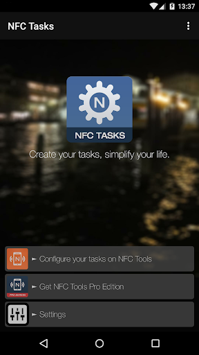 NFC Tasks - Image screenshot of android app