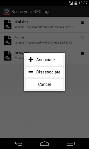 NFC Tools Plugin : Reuse Tag - Image screenshot of android app