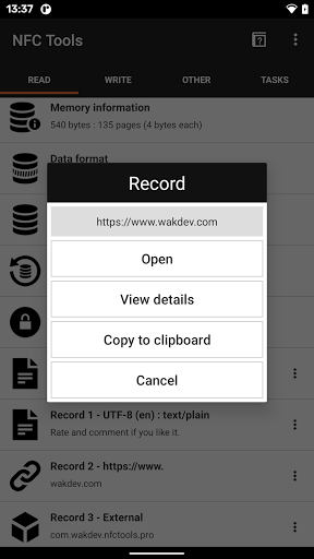 NFC Tools - عکس برنامه موبایلی اندروید