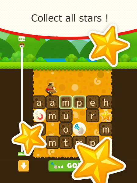 Word Mole - Word Puzzle Action - Gameplay image of android game