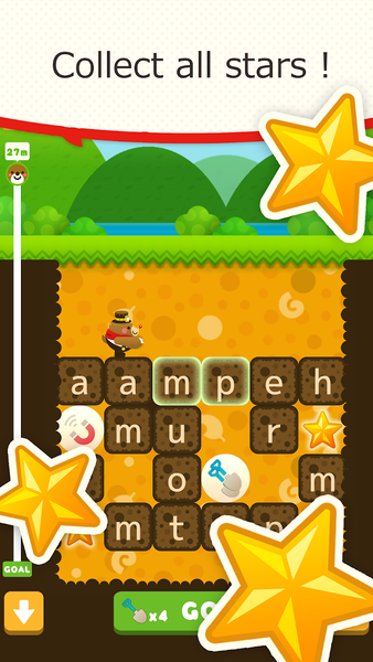 Word Mole - Word Puzzle Action - Gameplay image of android game