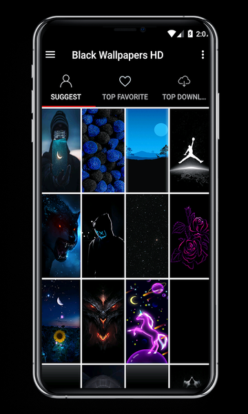 black wallpapers - Image screenshot of android app