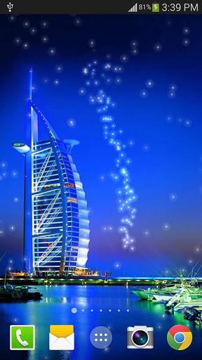 Dubai Night Live Wallpaper PRO - Image screenshot of android app