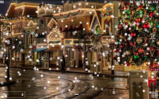 Snow Night City live wallpaper - Image screenshot of android app