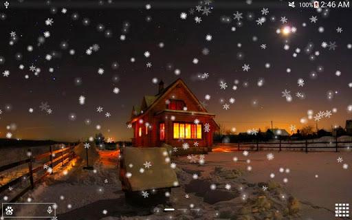 Snow Night City live wallpaper - Image screenshot of android app