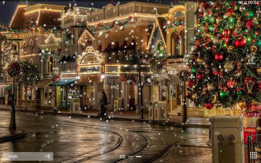 Snow Night City live wallpaper - Image screenshot of android app