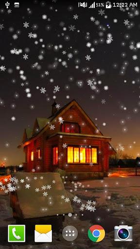Snow Night City live wallpaper - Image screenshot of android app