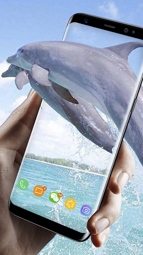 Lovely Dolphin Live Wallpaper - Image screenshot of android app