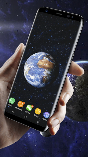 3D Rotating Earth Wallpaper - Image screenshot of android app