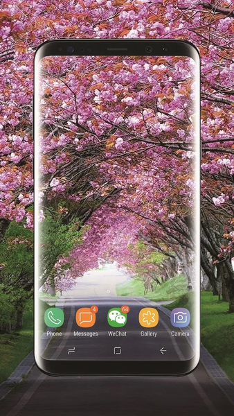 Romantic Sakura 3D Live Wallpa - Image screenshot of android app
