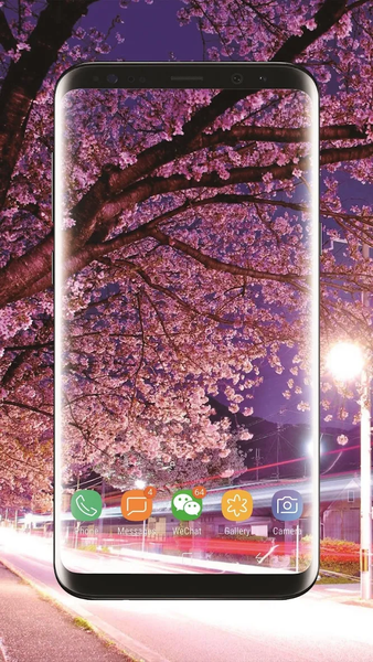 Romantic Sakura 3D Live Wallpa - Image screenshot of android app