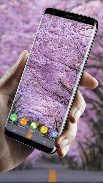 Romantic Sakura 3D Live Wallpa - Image screenshot of android app