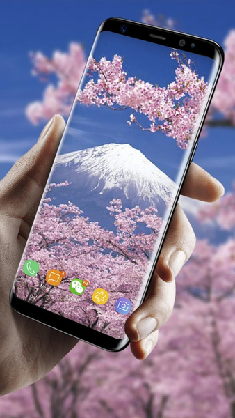 Romantic Sakura 3D Live Wallpa - Image screenshot of android app