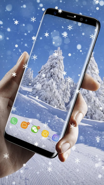 Winter snow Live Wallpaper - Image screenshot of android app