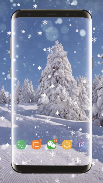 Winter snow Live Wallpaper - Image screenshot of android app