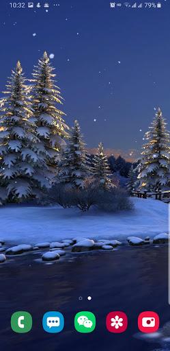 Christmas Winter Snow Night - عکس برنامه موبایلی اندروید