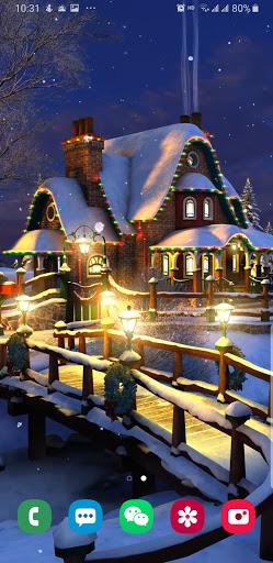 Christmas Winter Snow Night - Image screenshot of android app