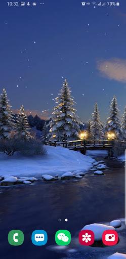 Christmas Winter Snow Night - عکس برنامه موبایلی اندروید