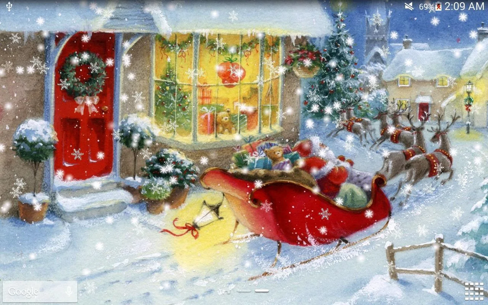 Christmas Night Live Wallpaper - Image screenshot of android app