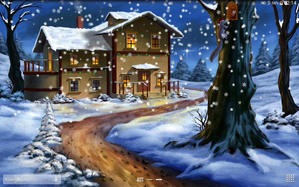 Christmas Night Live Wallpaper - Image screenshot of android app