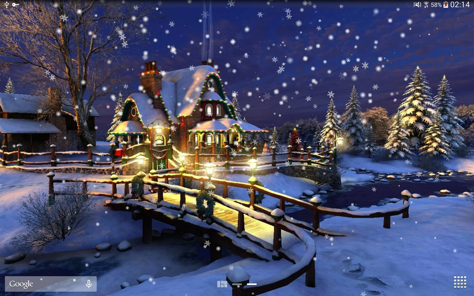 Christmas Night Live Wallpaper - Image screenshot of android app