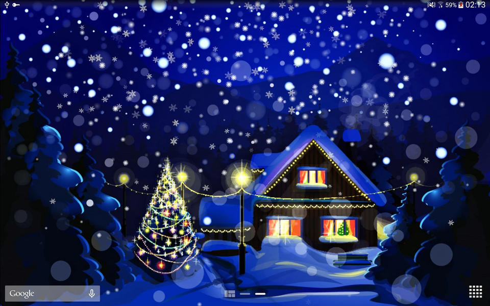 Christmas Night Live Wallpaper - Image screenshot of android app