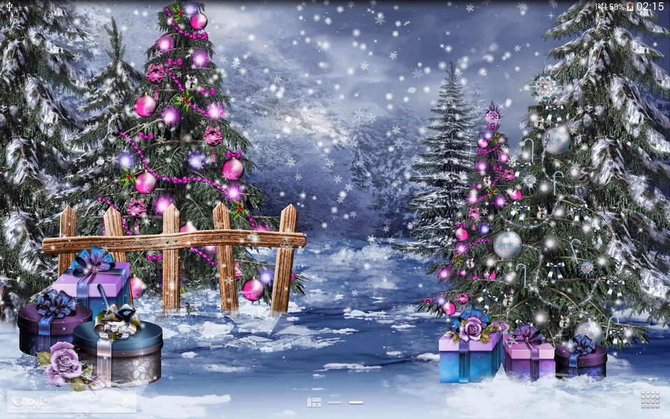 Christmas Night Live Wallpaper - Image screenshot of android app