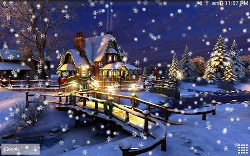 Snow Night Live Wallpaper HD - عکس برنامه موبایلی اندروید